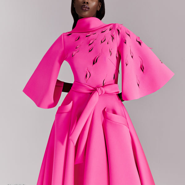 Flashy Pink Scuba Dress