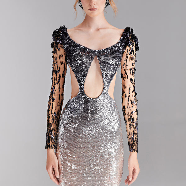 Black Sequins Shimmery Dress