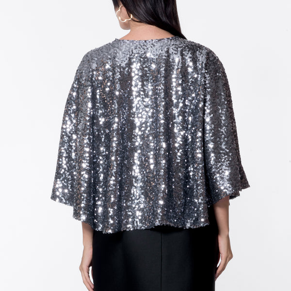 All Over Sequin Embroidery Cape