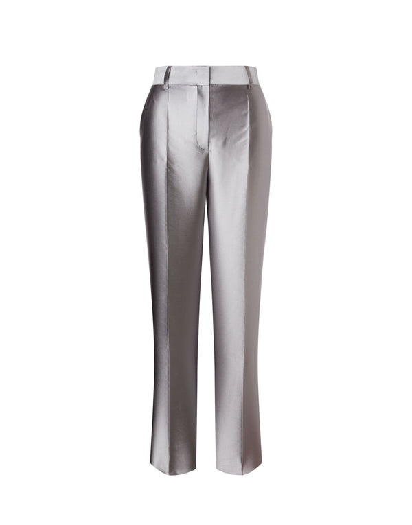 Grey Satin Trousers