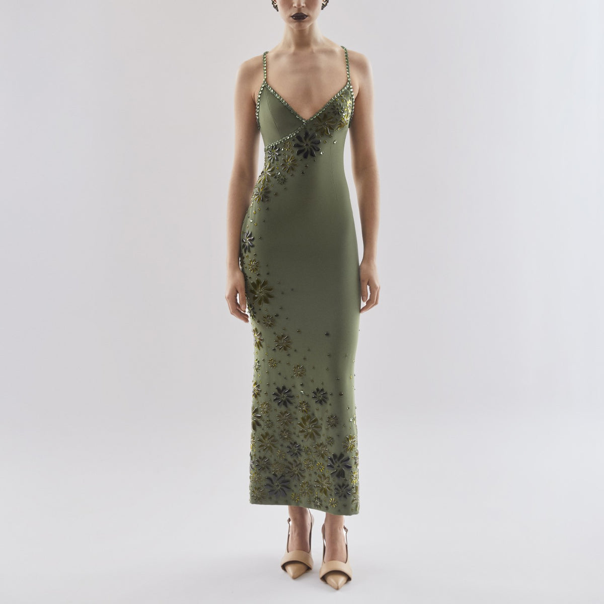 embellished slip dress Floral Embellished Slip Dress By GEORGES HOBEIKA – Elilhaam