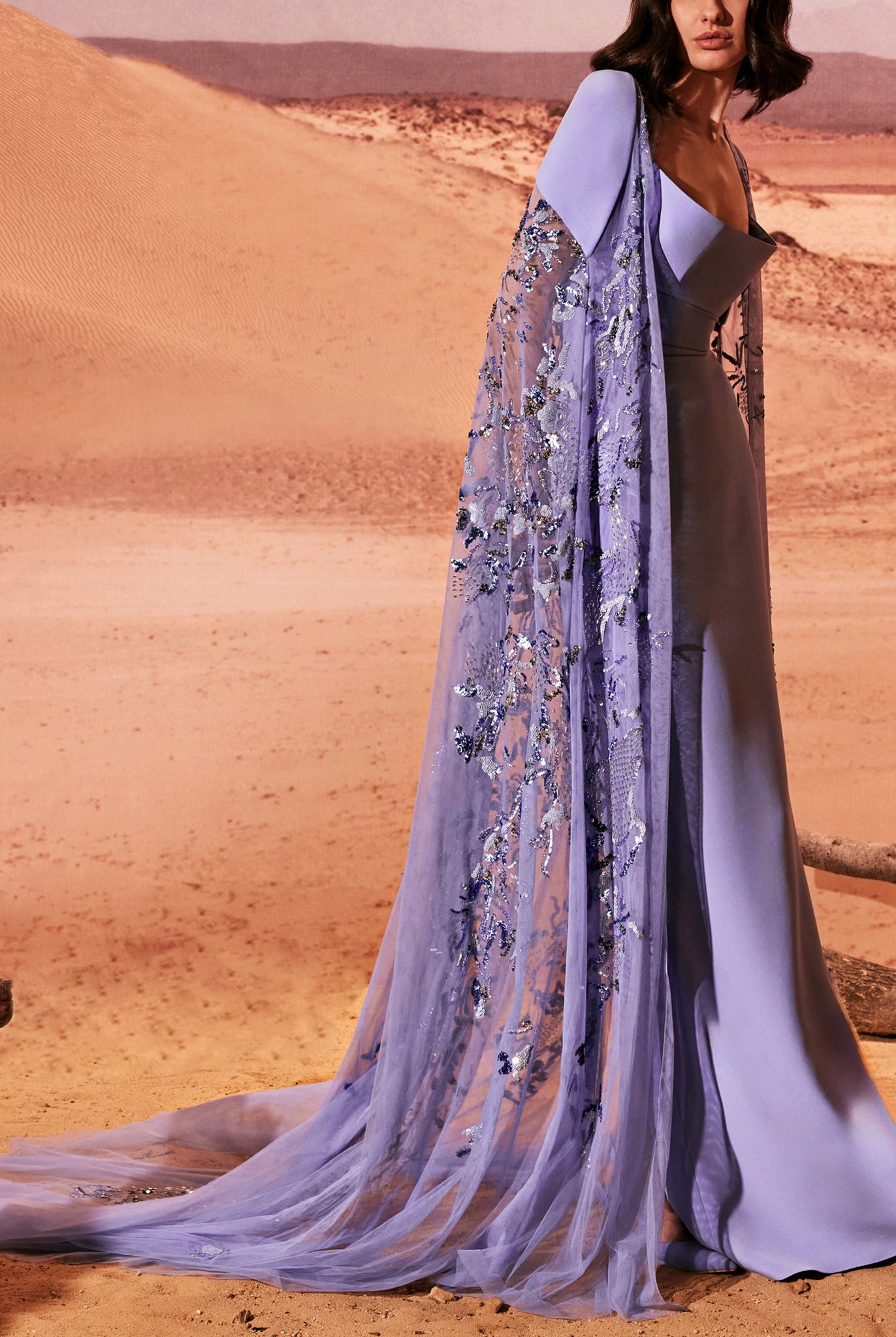 Fitted Blue Serenity Dress With Corset by Tony Ward