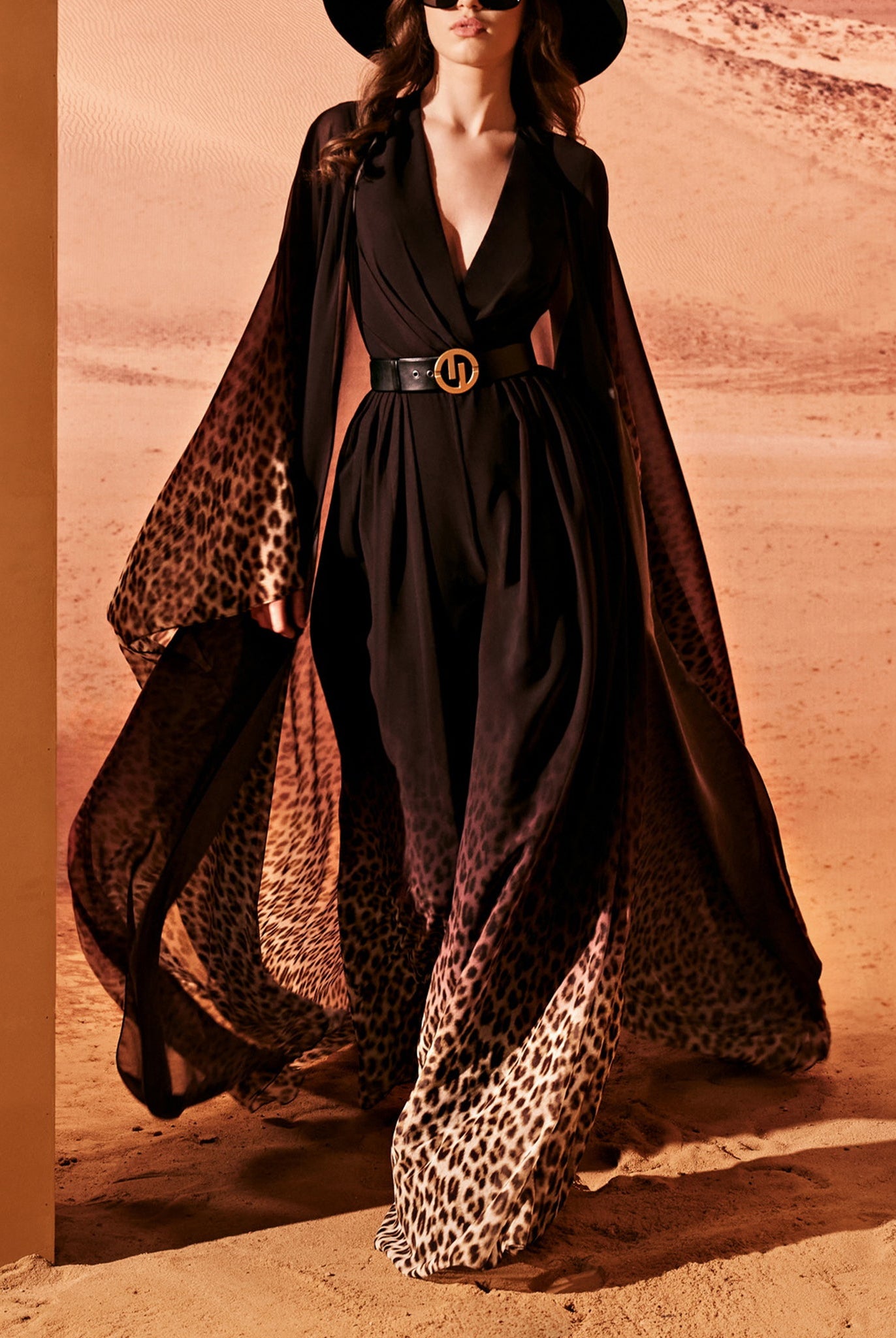 Dark Brown Silk Georgette Dress by Tony Ward