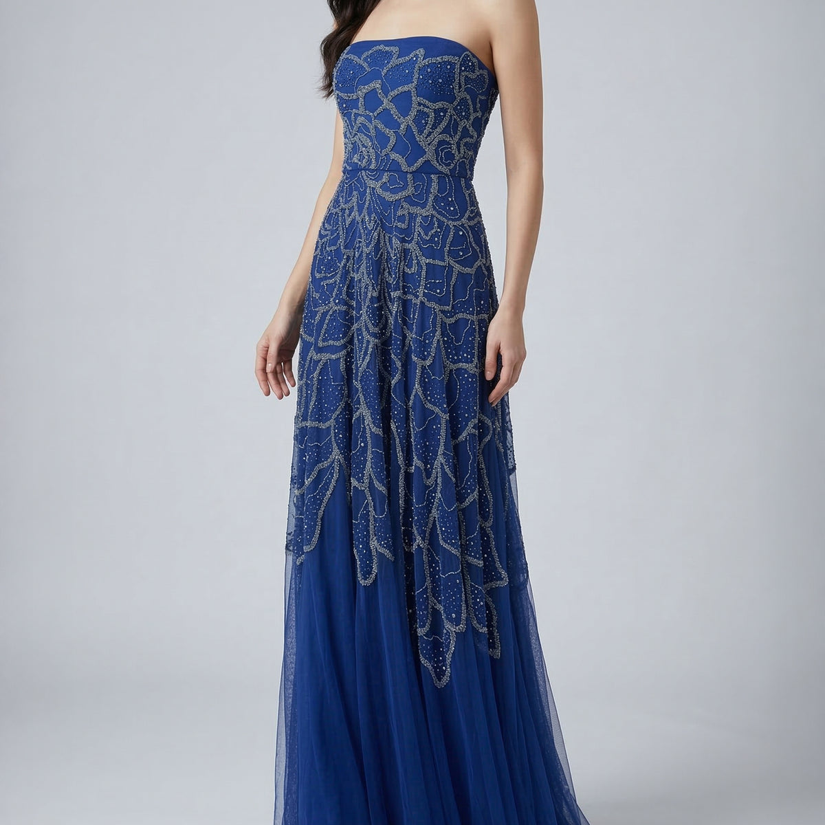 Sorelia Floral Beaded Gown By Theia – Elilhaam