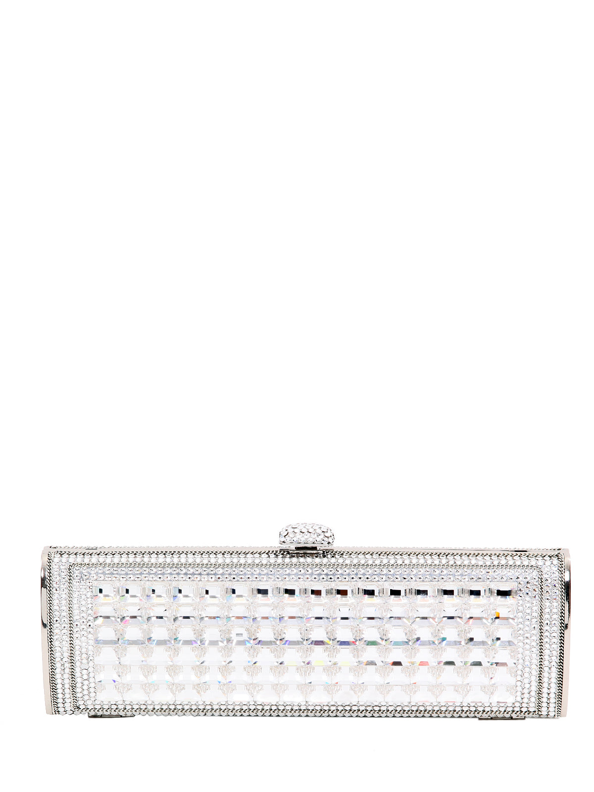 Baguette Silver Clutch, SAFIRA - elilhaam.com