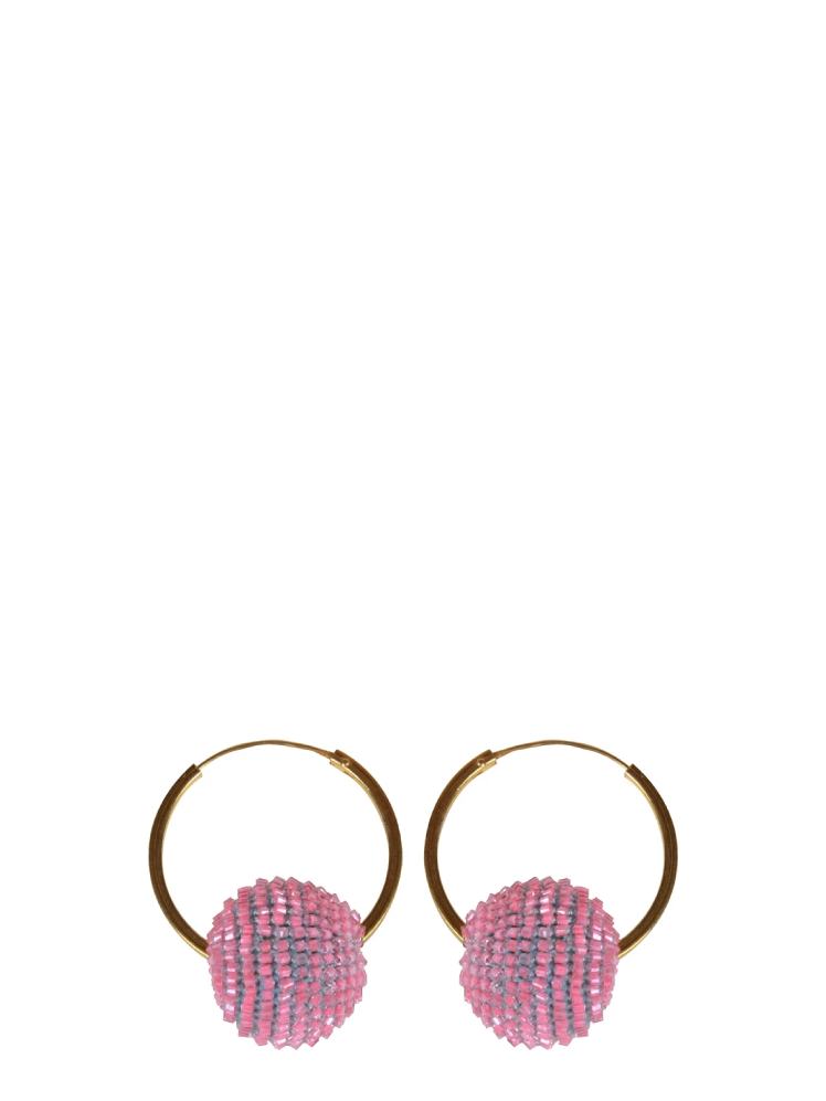 Disco Ball Earring ( Pink )