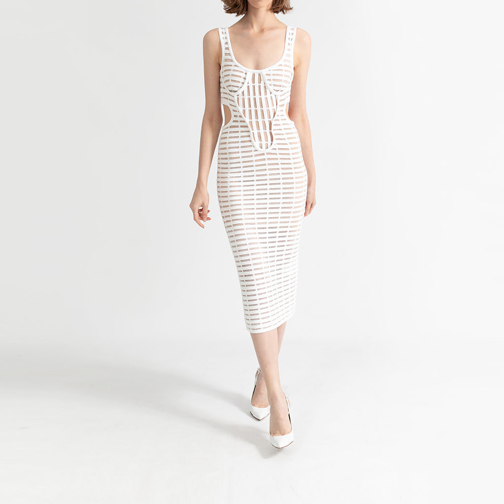 White Iconic Dress With Cut-out