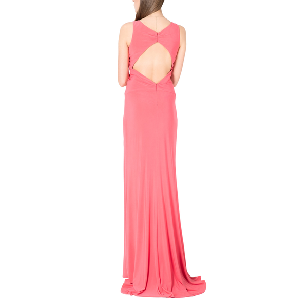 Shirred Front Open Back Gown
