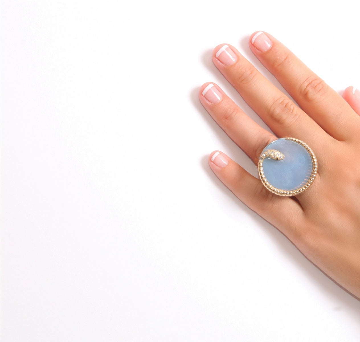 Druzy Snake Resin Ring, ISHARYA - elilhaam.com