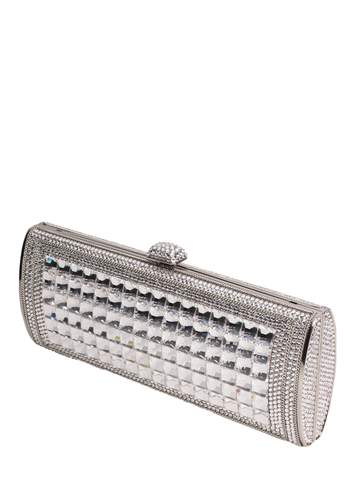 Baguette Silver Clutch, SAFIRA - elilhaam.com