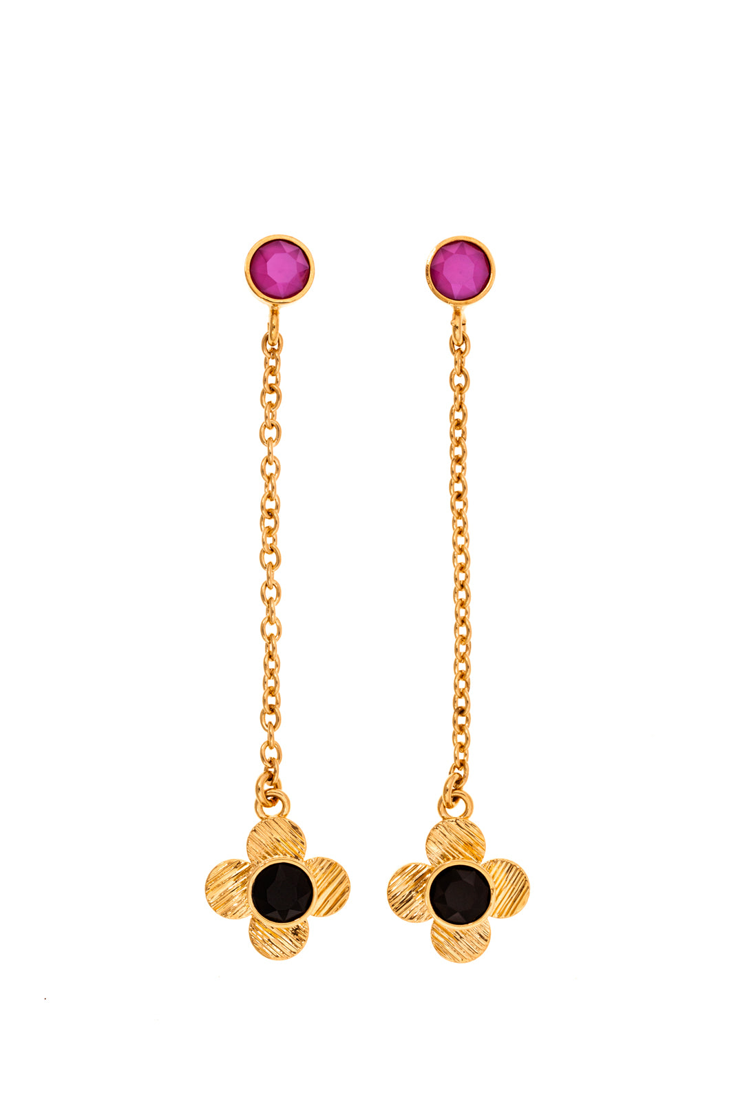 Little Flower Gold Plated Brass Earrings, 10 DECOART - elilhaam.com