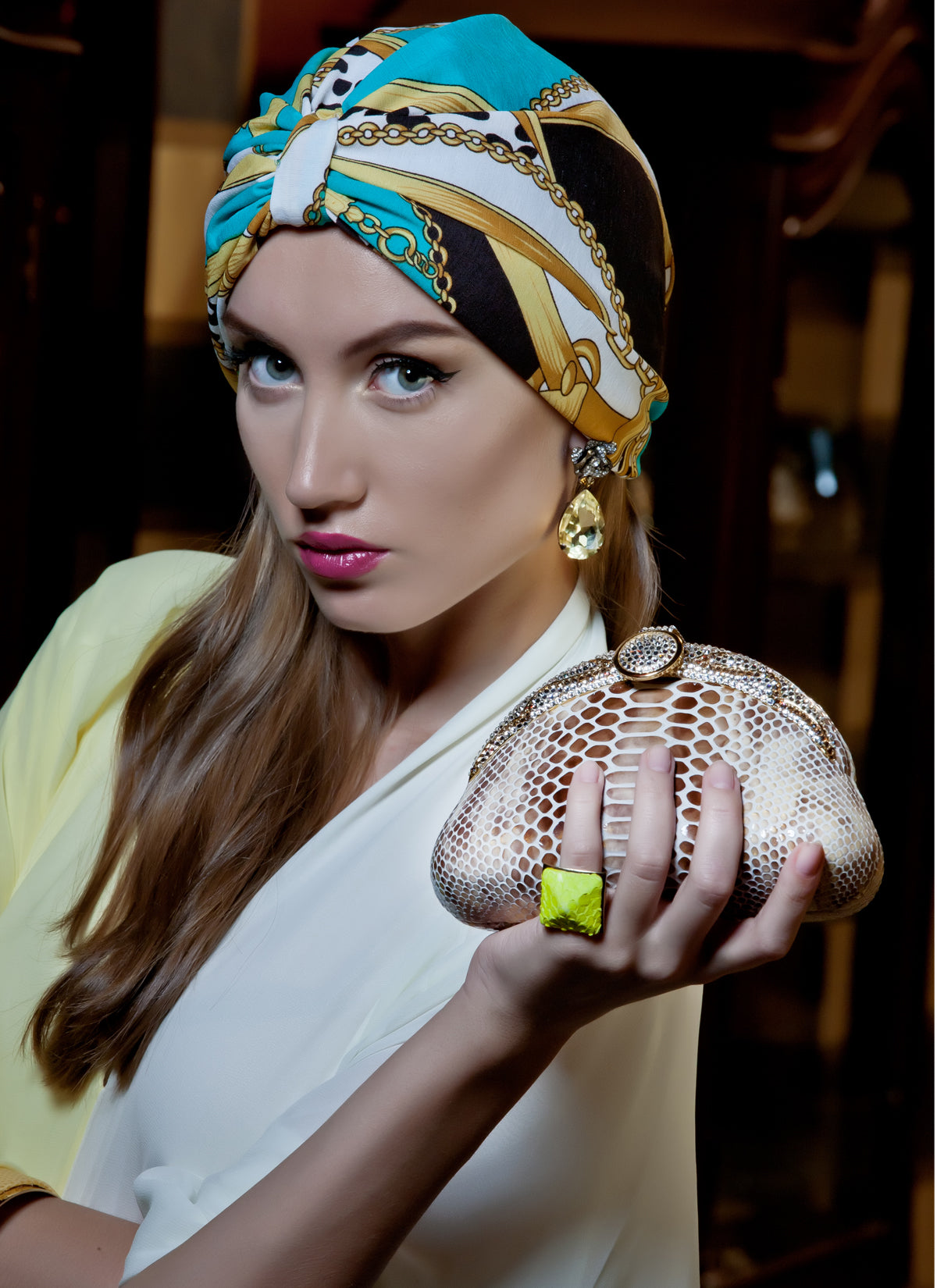 Exotic Pyramid Ring in Neon Yellow, TED ROSSI - elilhaam.com