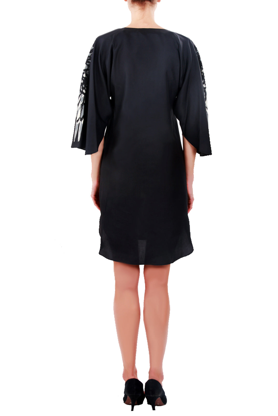 Eagle Printed Silk Dress, JC DE CASTELBAJAC - elilhaam.com