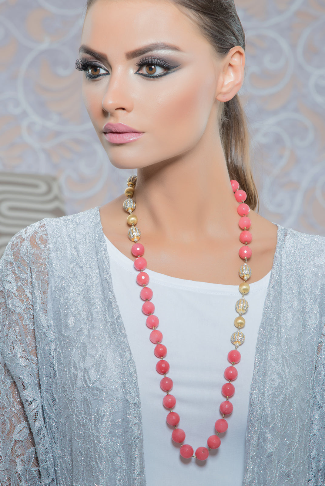 Coral Beads necklace, TANZILA RAB - elilhaam.com