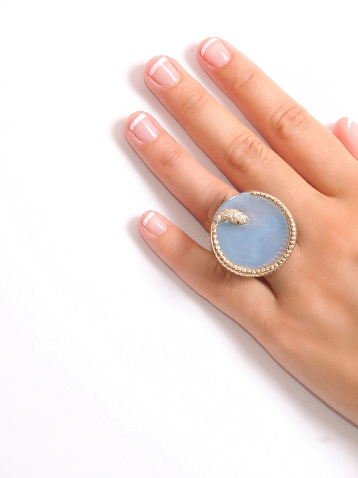 Druzy Snake Resin Ring, ISHARYA - elilhaam.com