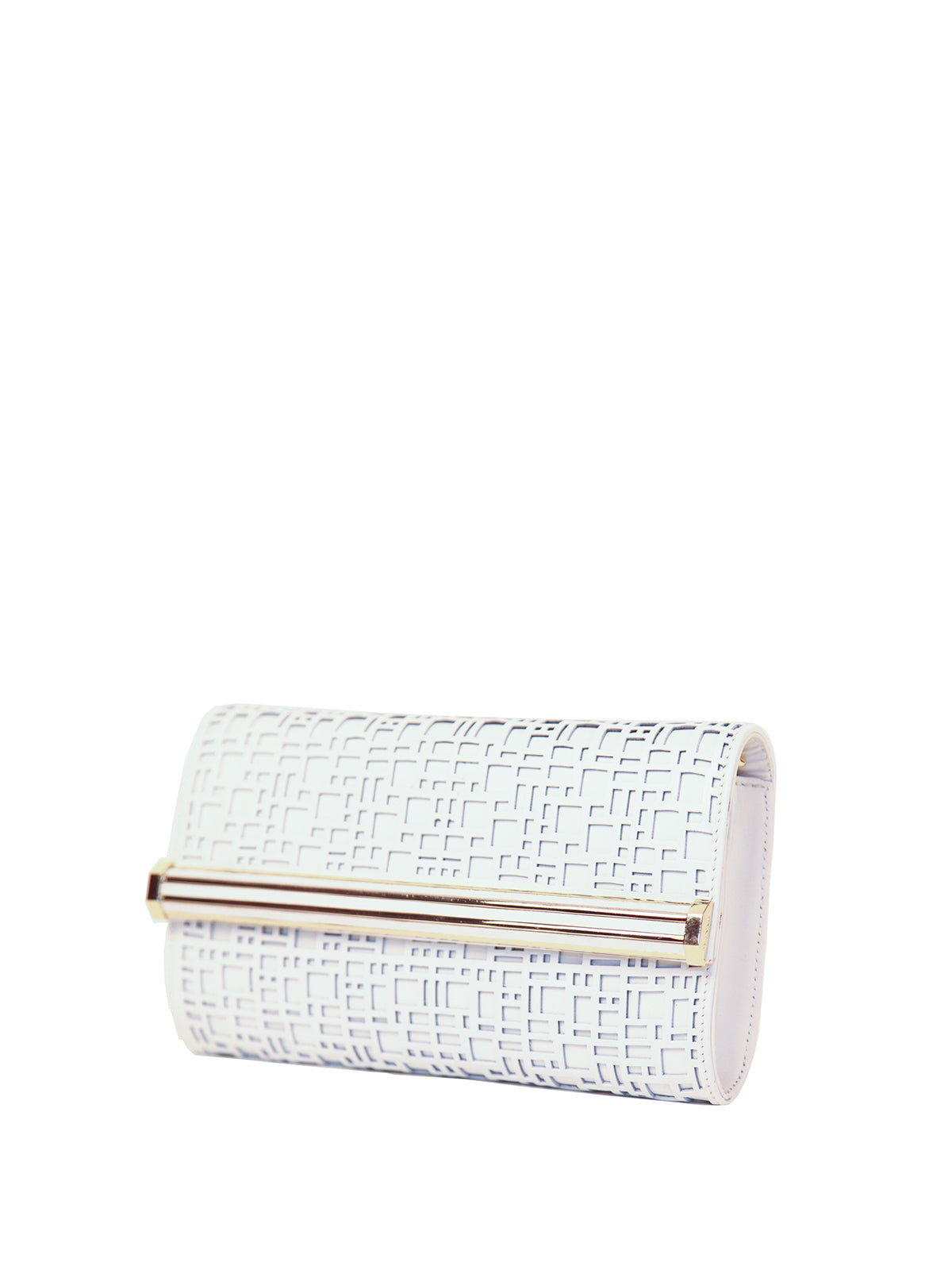 Textured Diamond Leather Clutch, IVANKA - elilhaam.com