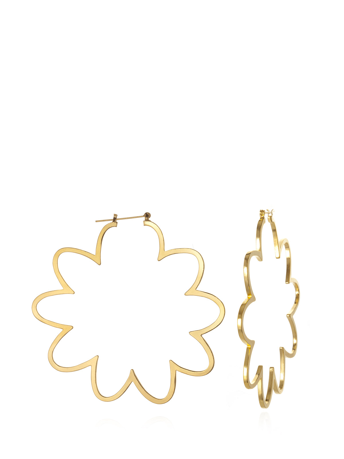Flower Hoop Earrings, TULESTE - elilhaam.com