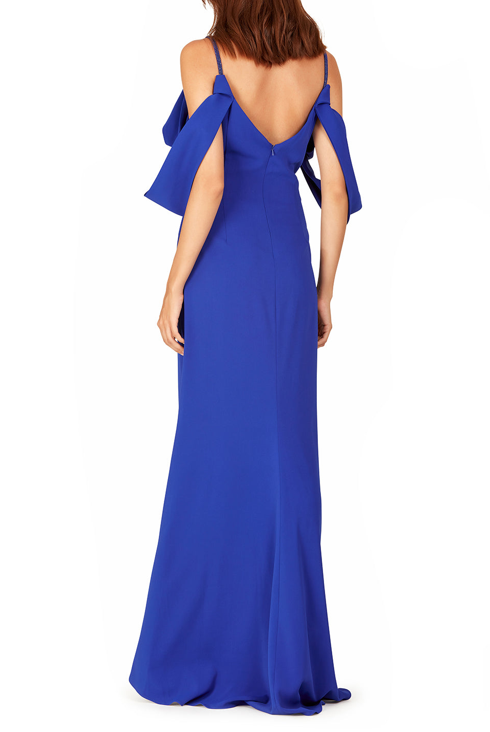 Blue Cold-Shoulder Gown, BADGLEY MISCHKA - elilhaam.com