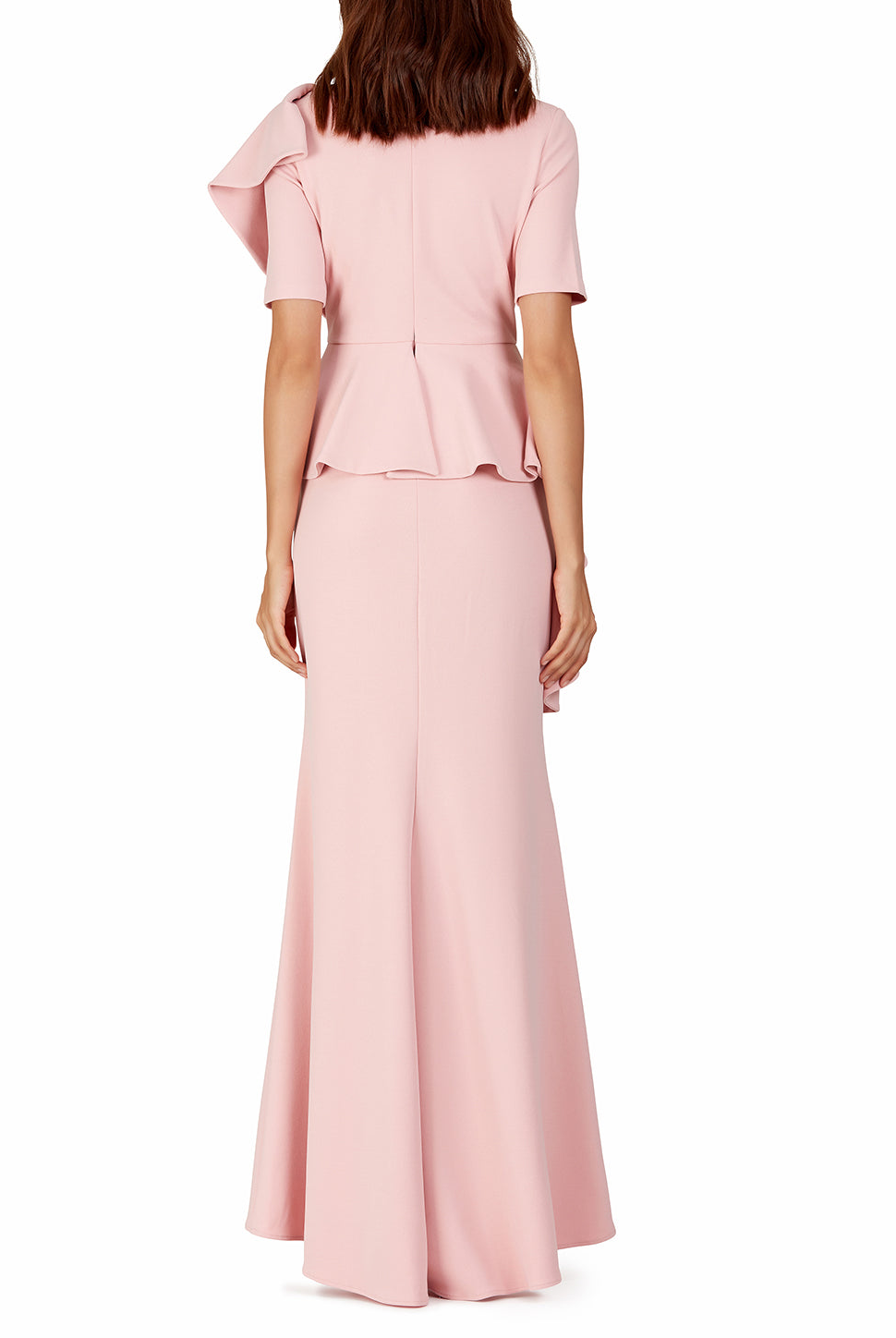 Cascade Ruffled Sleeve Gown, BADGLEY MISCHKA - elilhaam.com