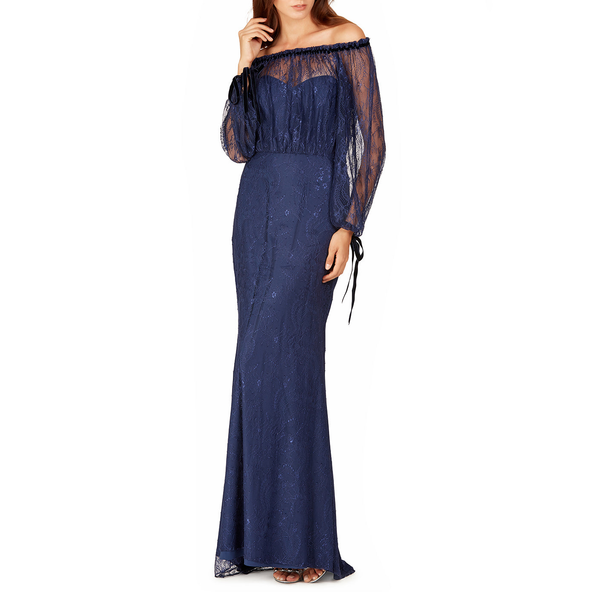 Off-The-Shoulder Lace Gown