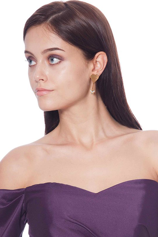 Amor Brass Earrings, 10 DECOART - elilhaam.com