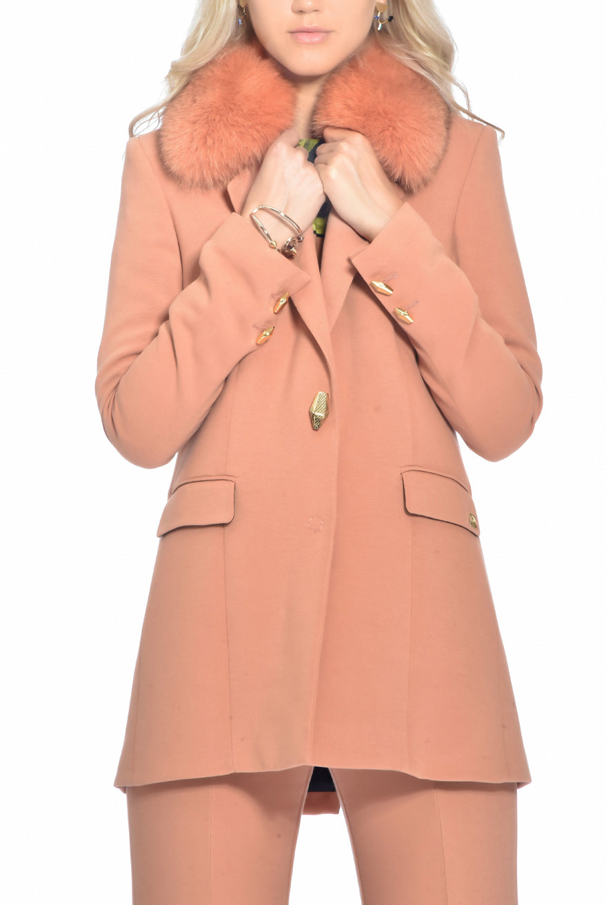 Fox Fur Peach Jacket, CAVALLI CLASS - elilhaam.com