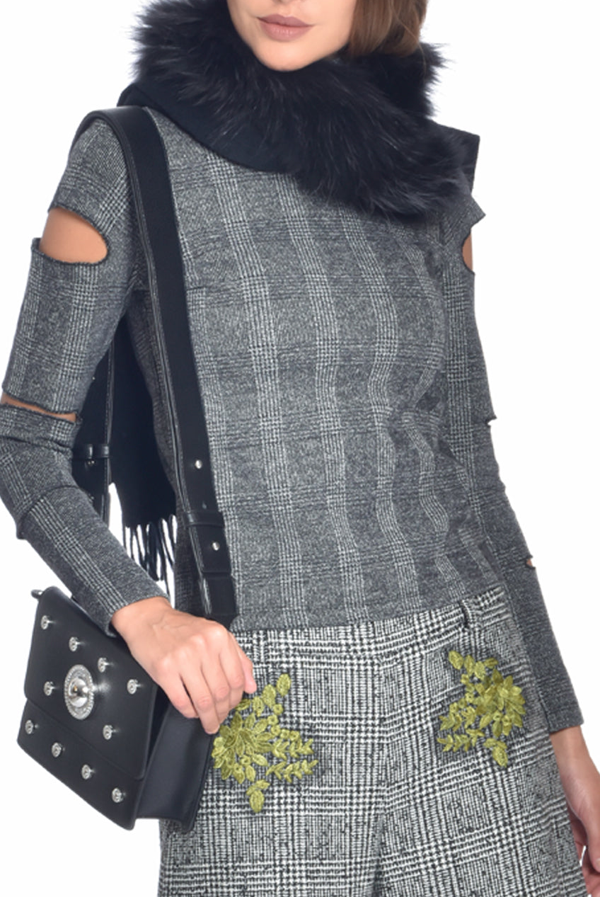 Tweed Cutout Top, DIP - elilhaam.com