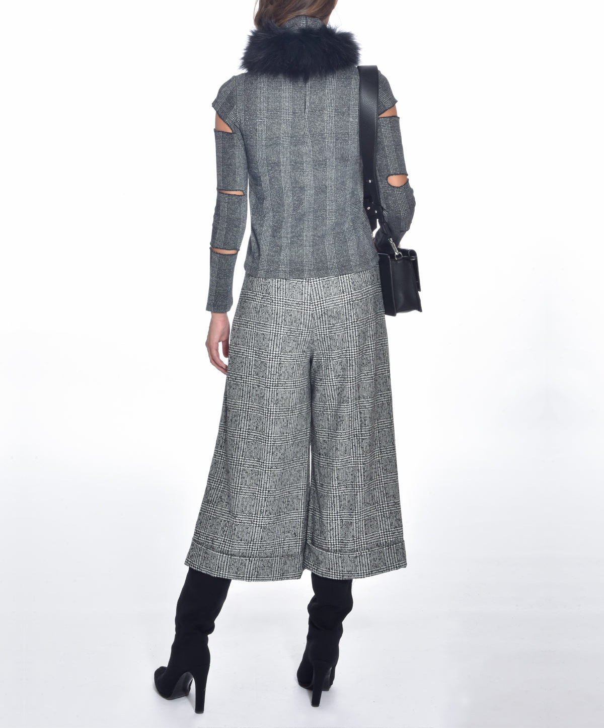 Tweed Cutout Top, DIP - elilhaam.com