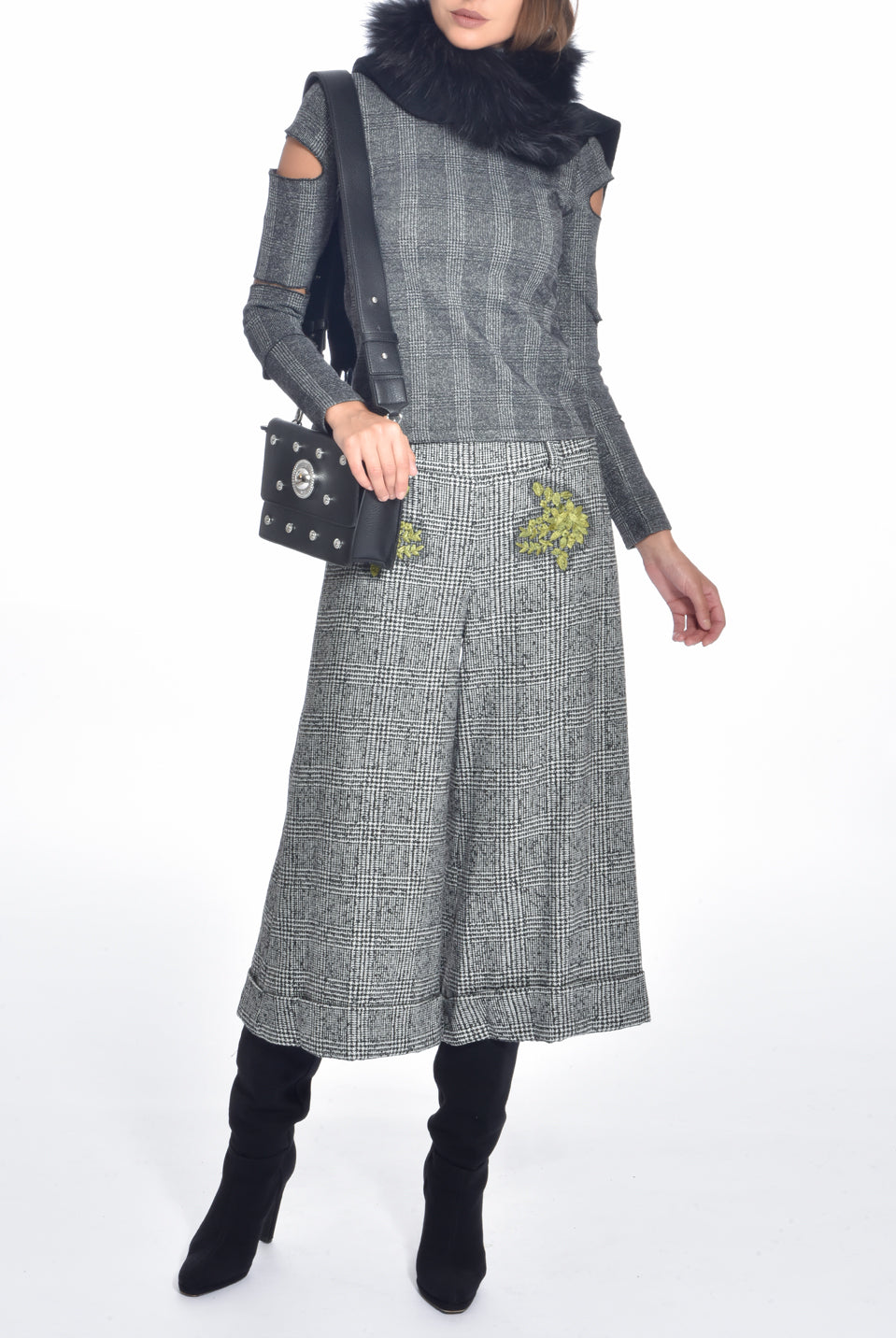 Tweed Cutout Top, DIP - elilhaam.com