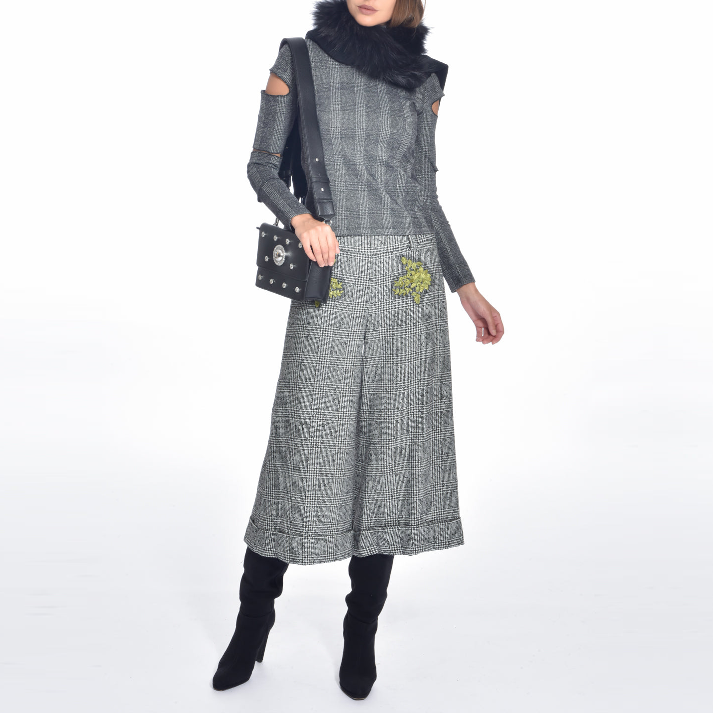 Tweed Cutout Top, DIP - elilhaam.com