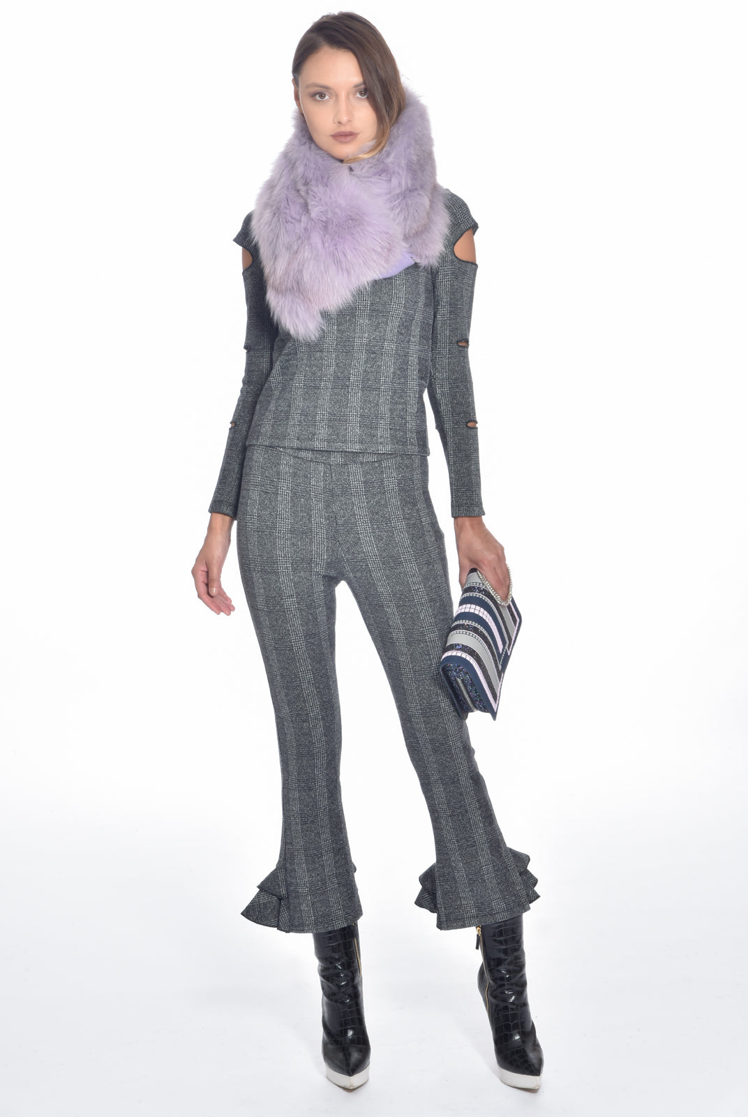 Slim Fit Tweed Pants, DIP - elilhaam.com