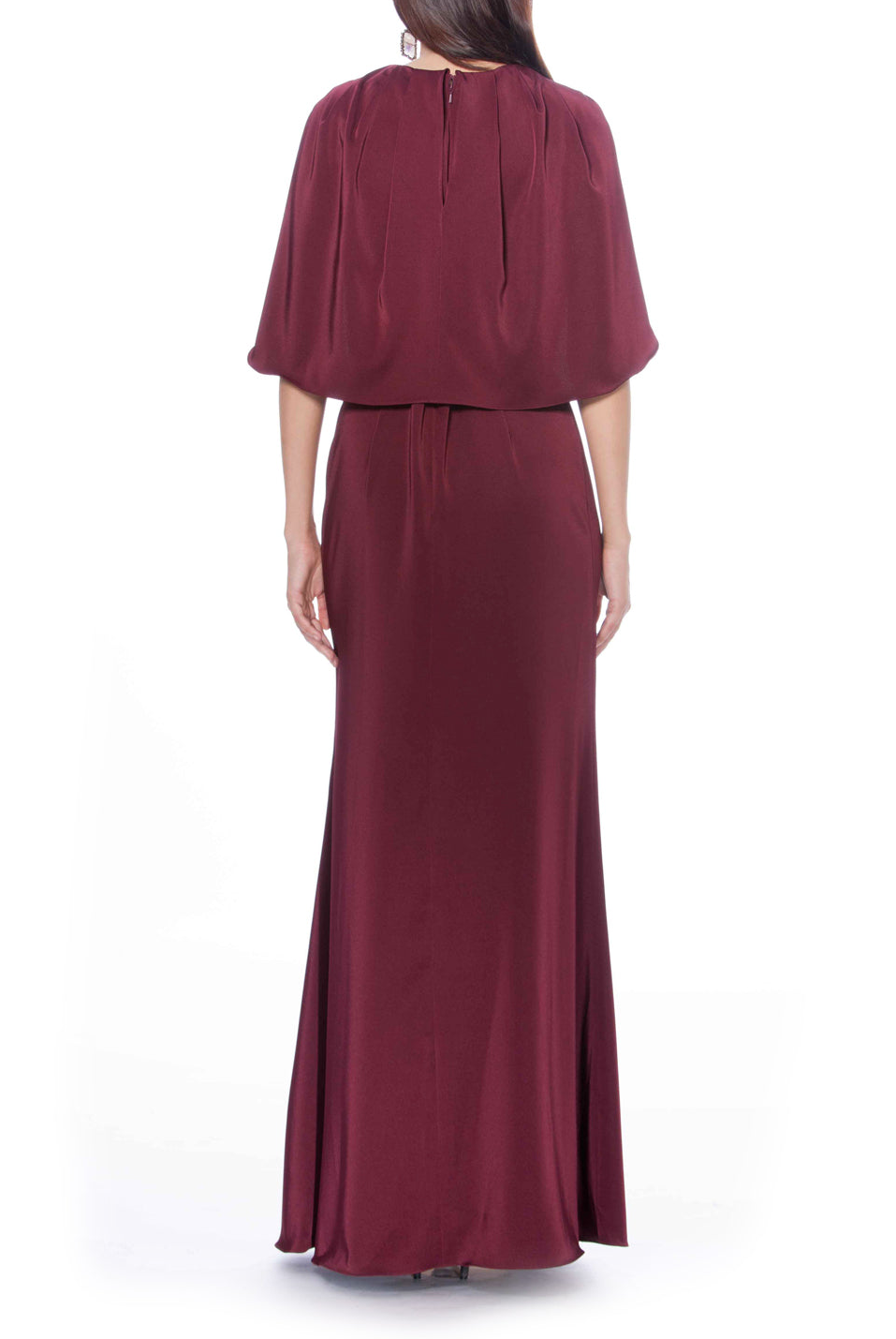 Midi Sleeve Cape Gown, DAVID MEISTER - elilhaam.com
