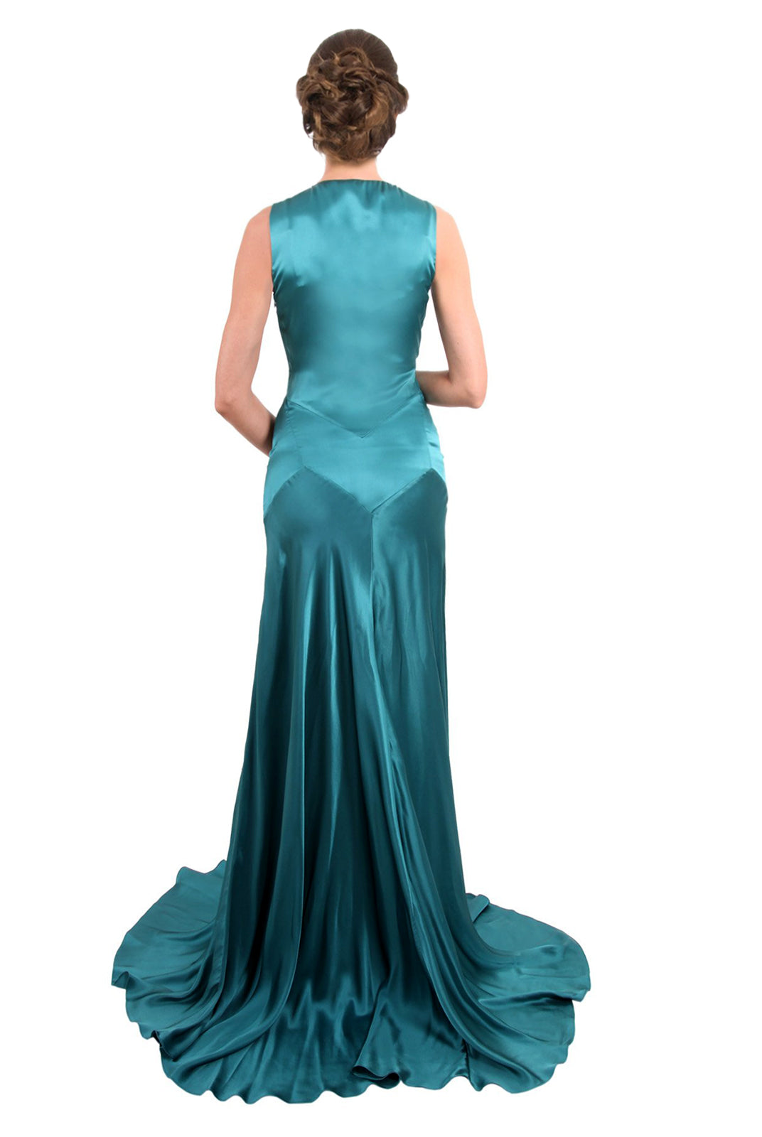Sumptuous Jade Pleated Gown, JOHN GALLIANO - elilhaam.com
