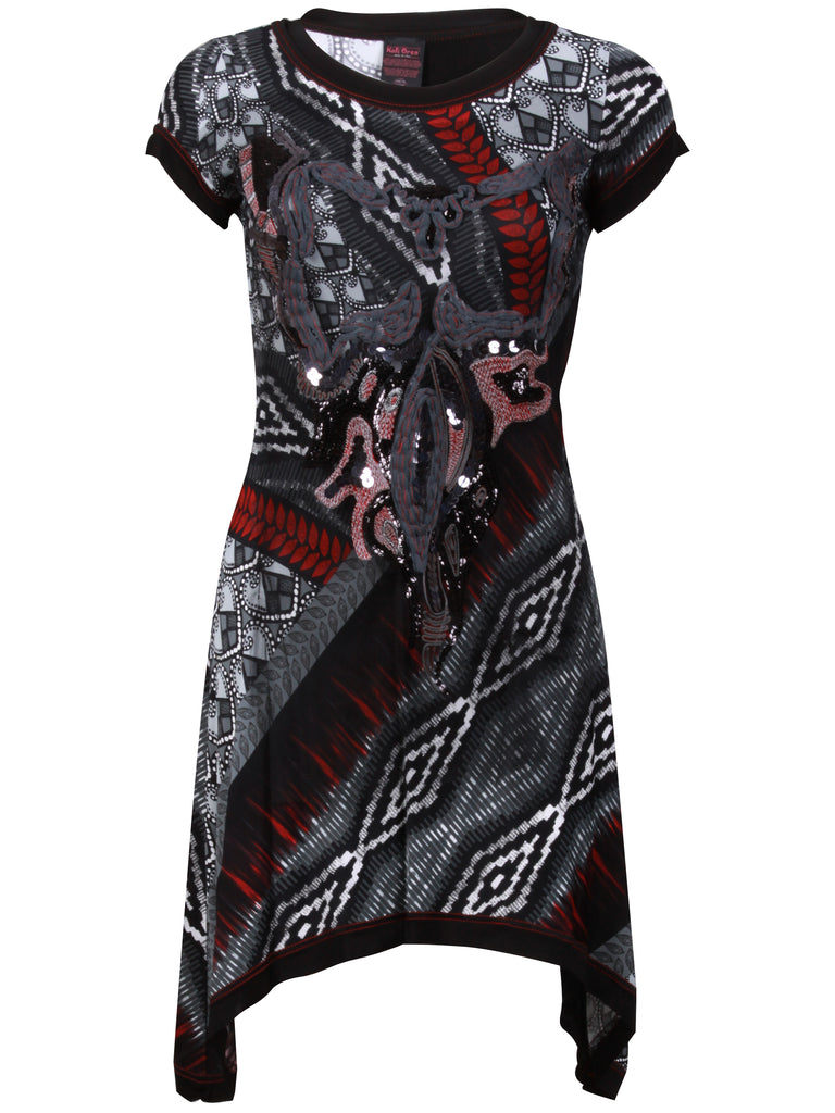 Ethnic bold color print dress