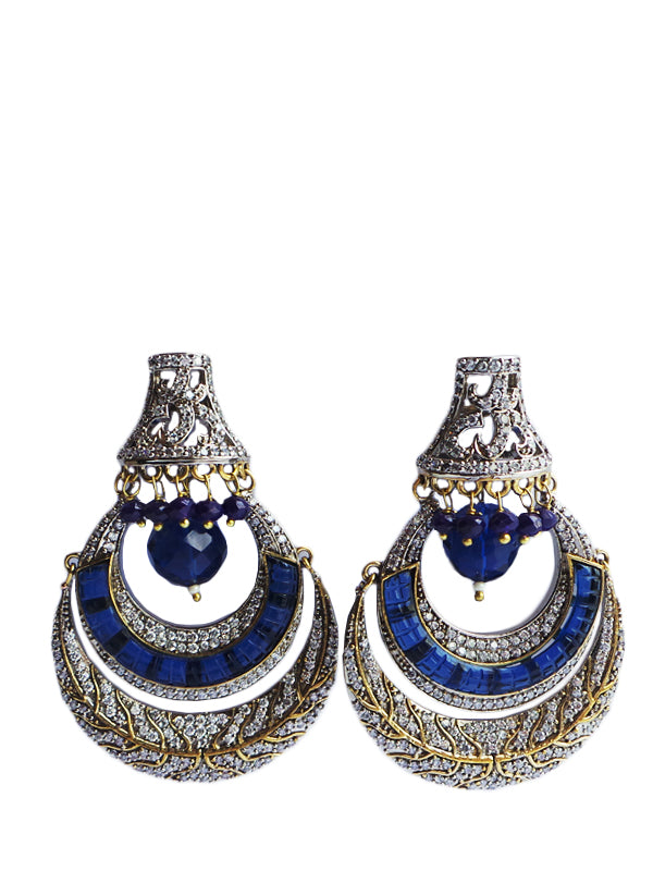 Queen Earrings with Saphire