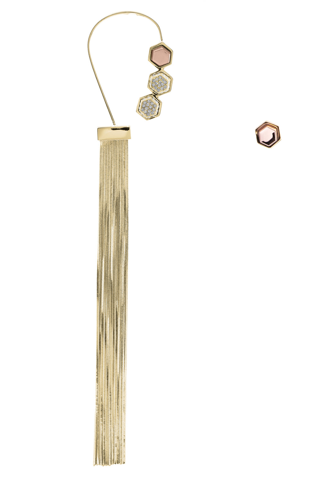 Fringe Ear cuff with Stud, GIULIANA MANCINELLI BONAFACCIA - elilhaam.com