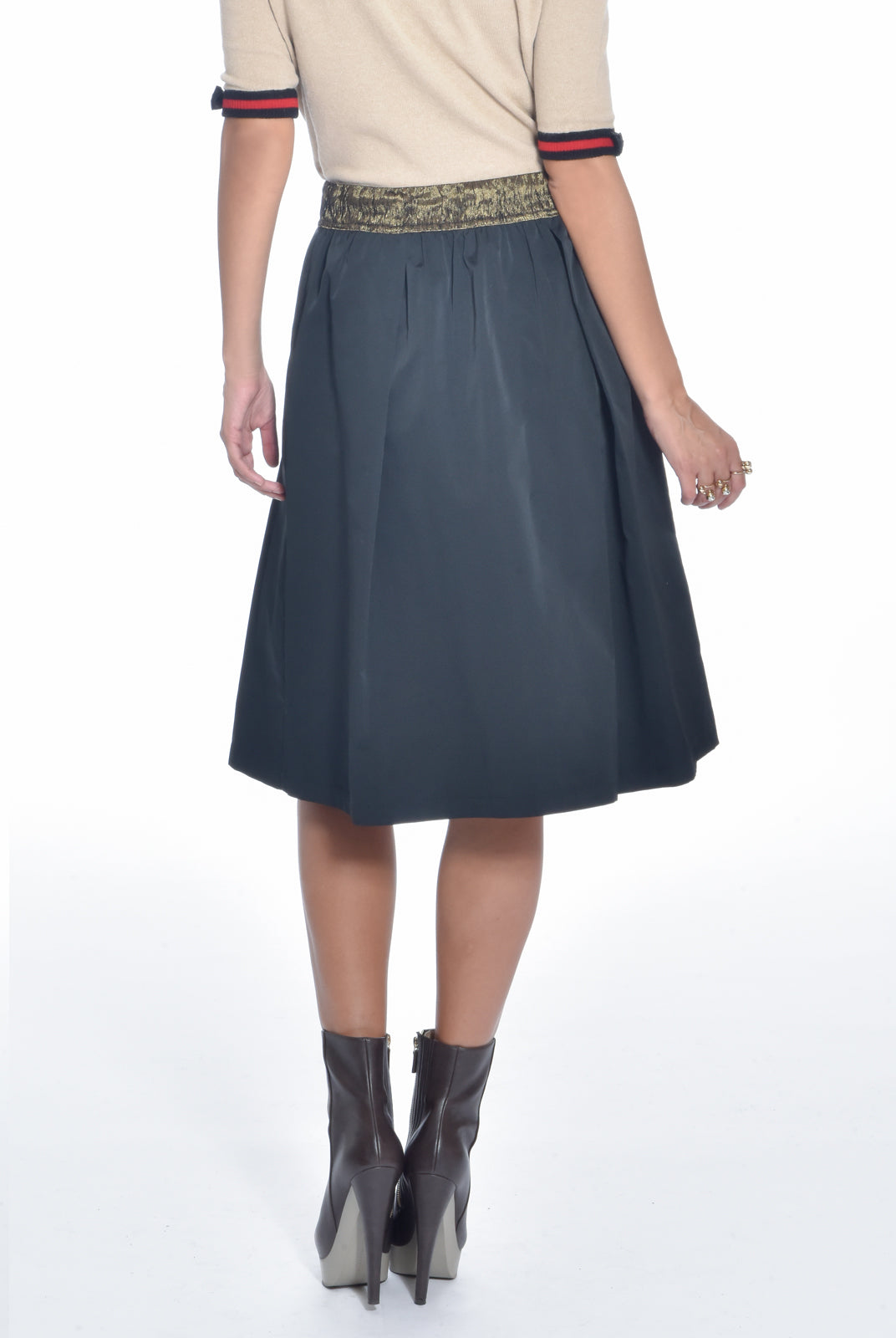 Cheetah Paneled Midi Skirt, ROBERTA SCARPA - elilhaam.com