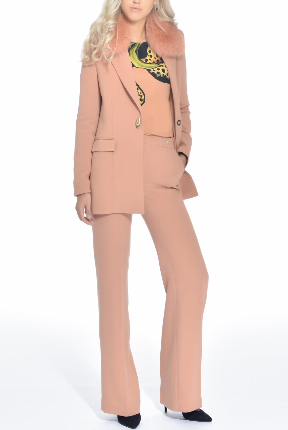 Fox Fur Peach Jacket, CAVALLI CLASS - elilhaam.com