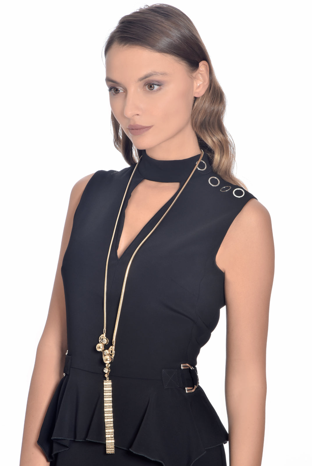 Necklace with Long Brass Pendant, GIULIANA MANCINELLI BONAFACCIA - elilhaam.com
