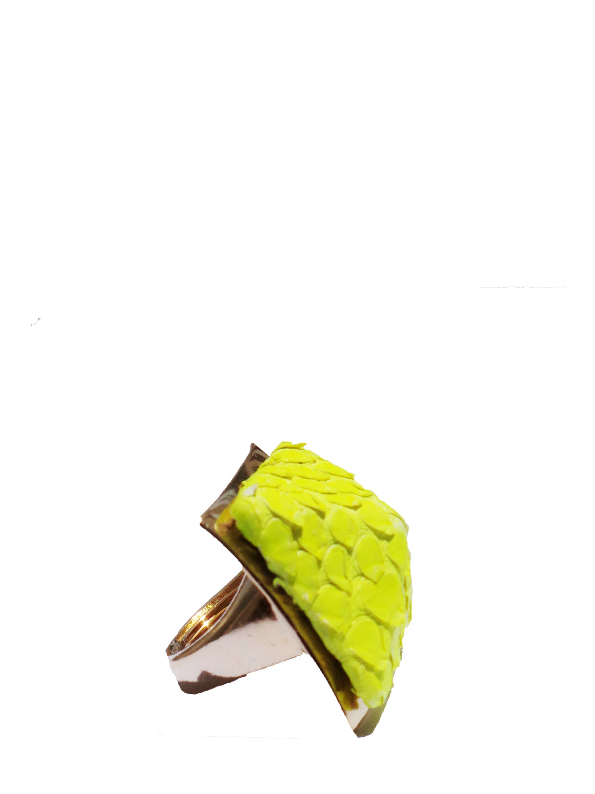 Exotic Pyramid Ring in Neon Yellow, TED ROSSI - elilhaam.com