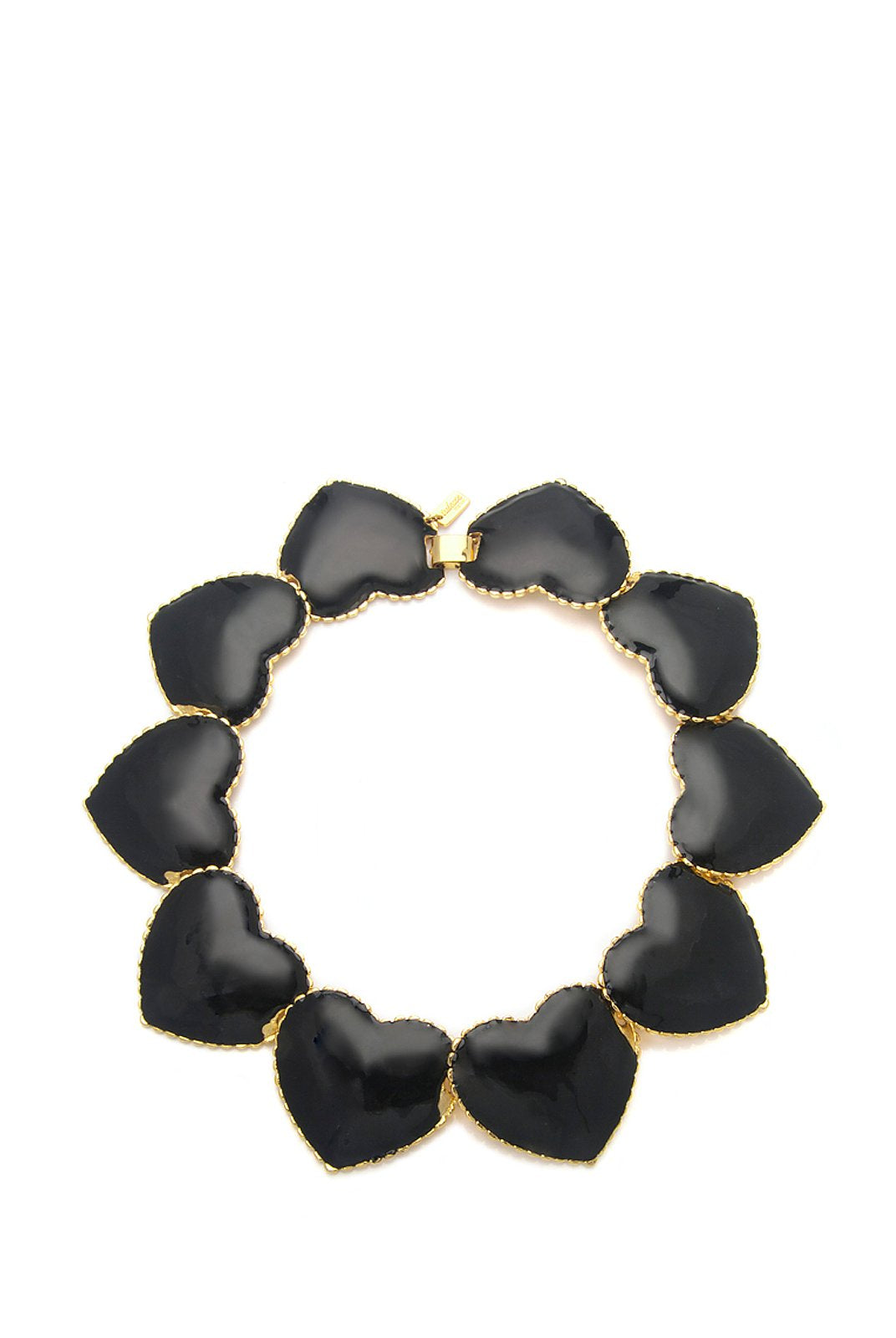 Black Interlocking Heart Necklace, TULESTE - elilhaam.com