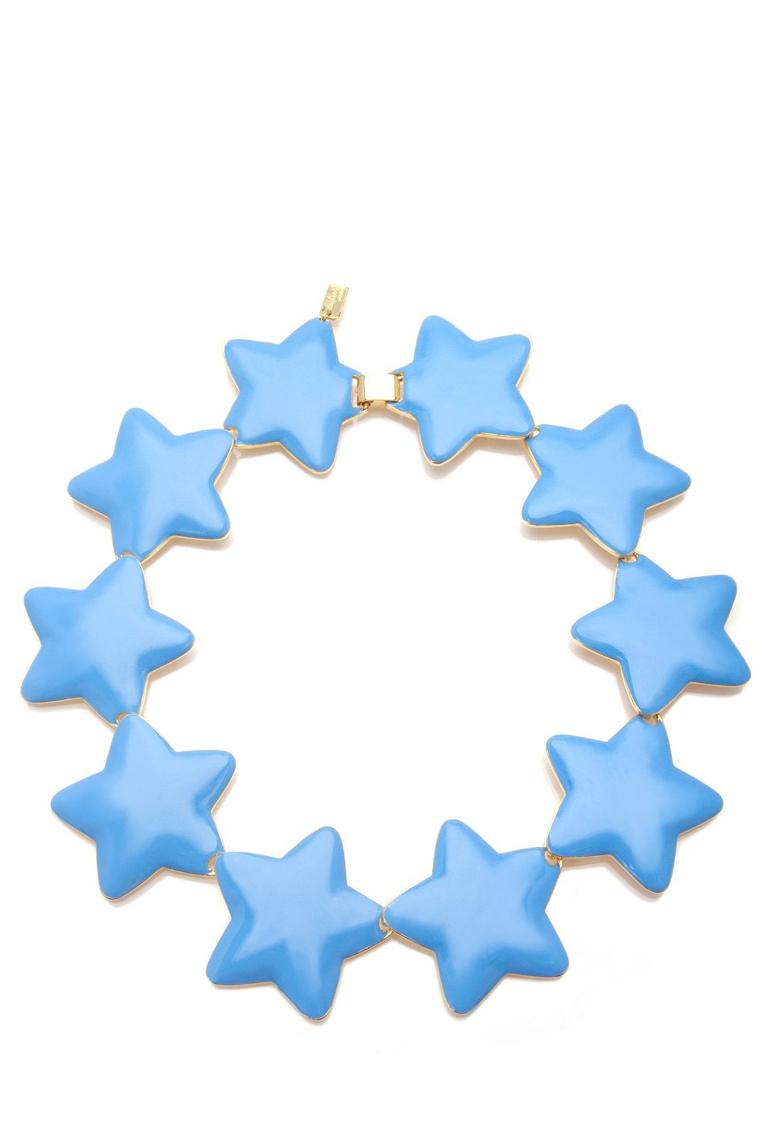 Blue Enamel Interlocking Star Necklace, TULESTE - elilhaam.com
