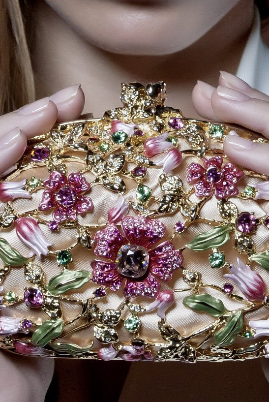 Accessories,Designers - Exotic Dome Ring In Electric Pink Lizard