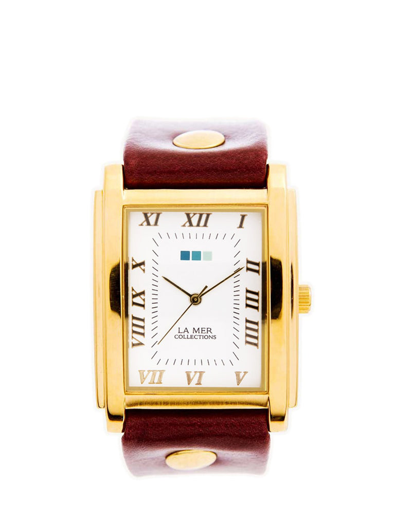 Accessories,Designers - Gold Square Oversize Watch