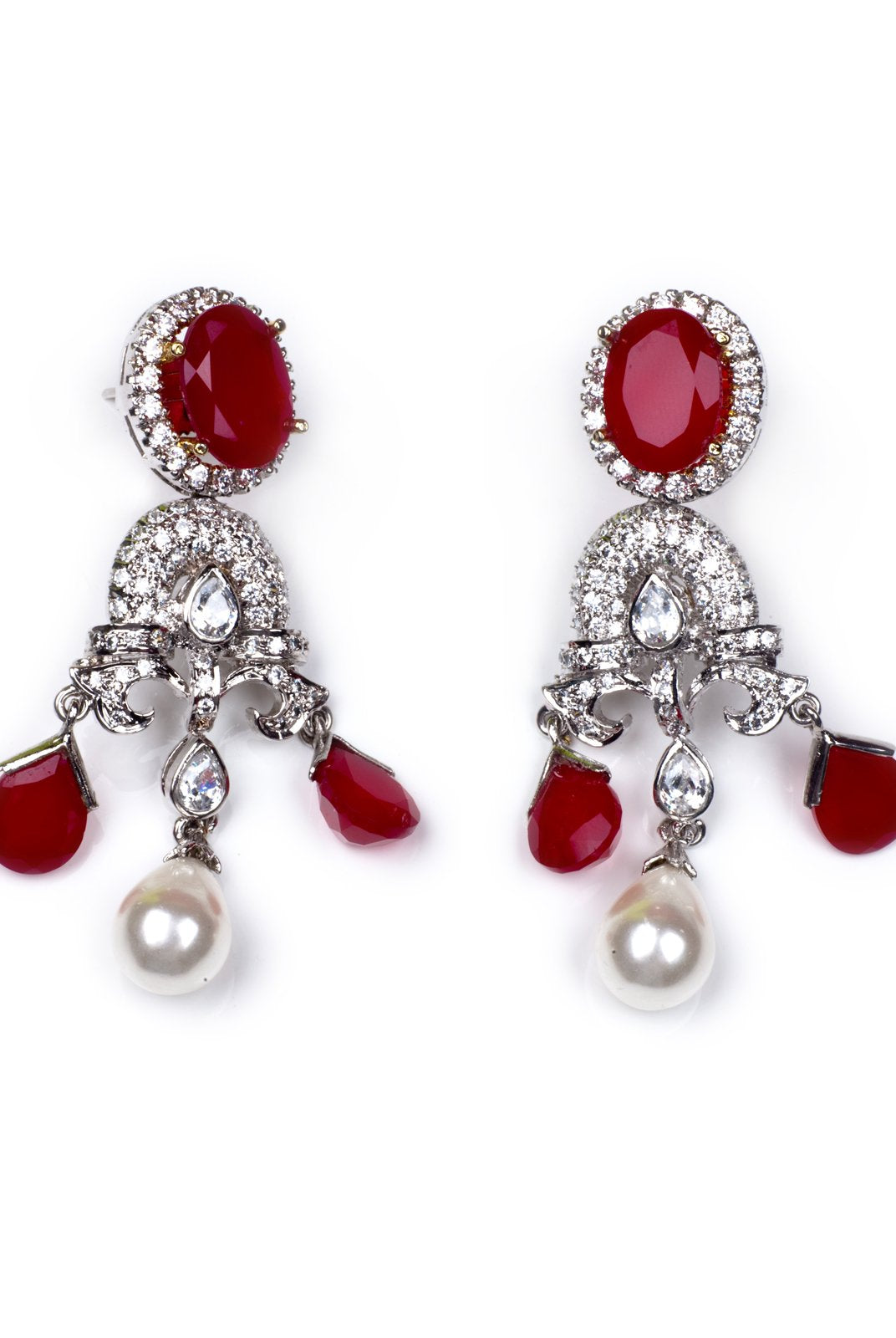 Accessories,Designers - Red Ruby Earrings