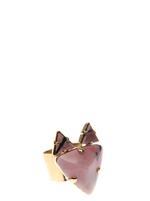 Accessories,Designers - Ring With Fox  Rhodonite Gold