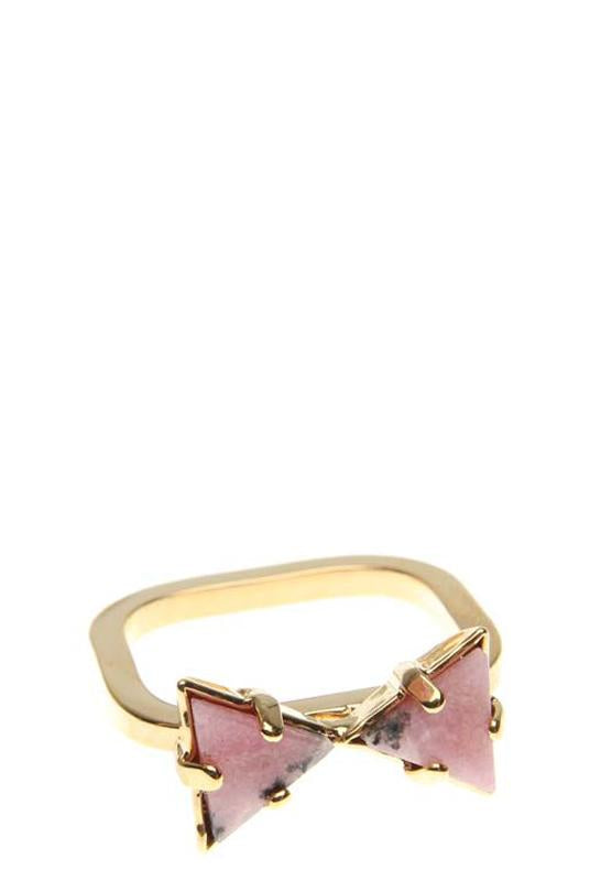 Accessories,Designers - Ring With Gem Rhodonite Gold