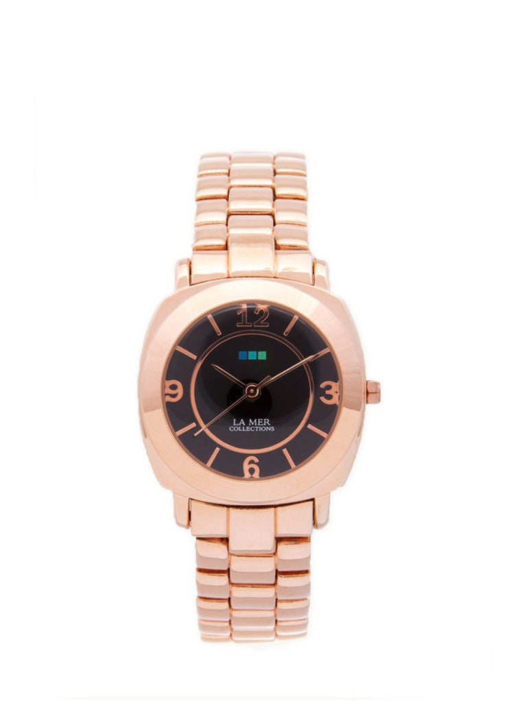 Accessories,Designers - Rose Gold Mini Odyssey With Black Dial Watch