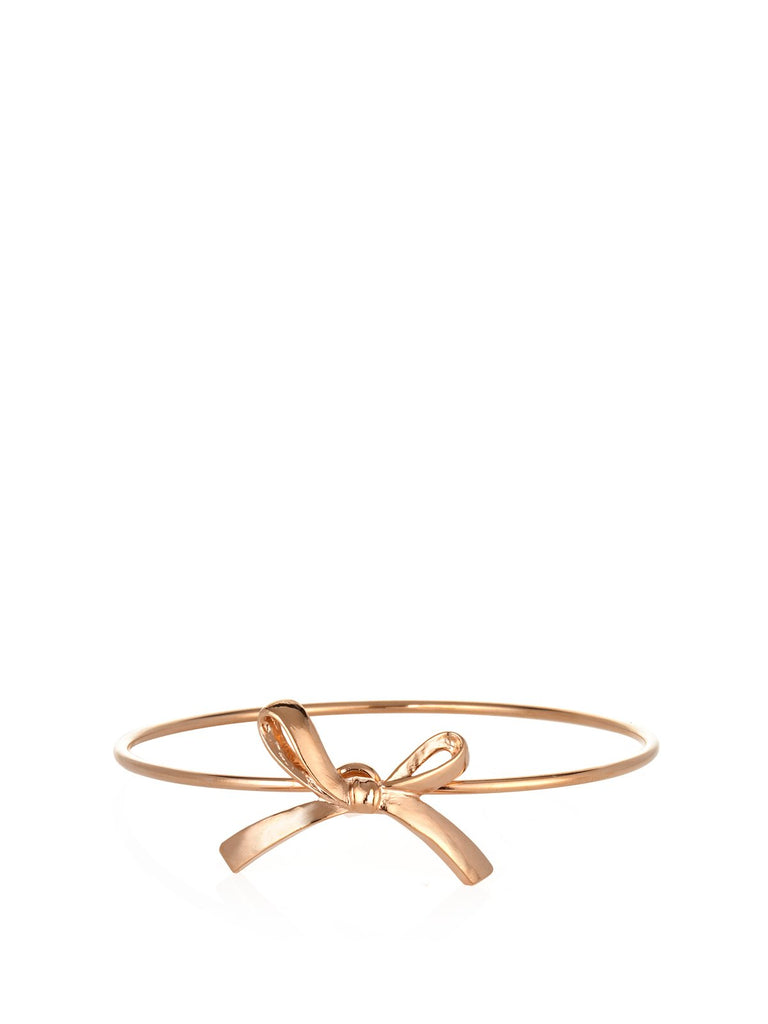 Accessories,Designers - Rosegold Single Bow Bracelet