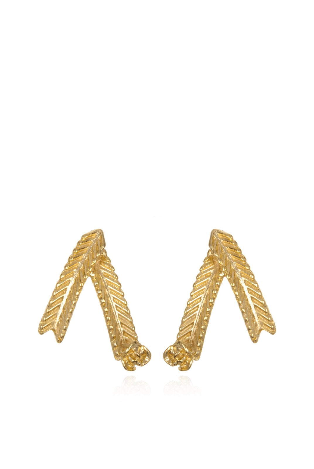 Accessories,Designers - Rosegold Wheat Flower Stud